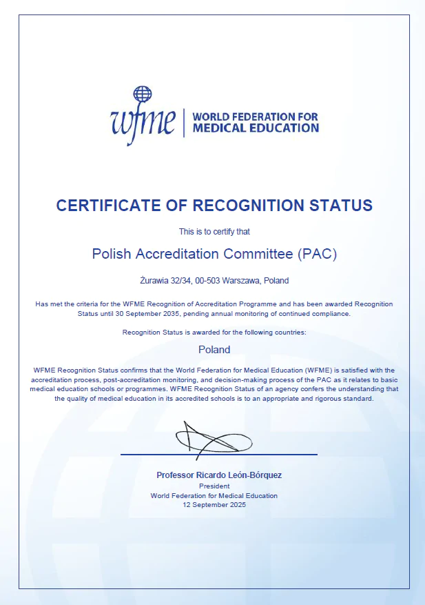 WFME certificate